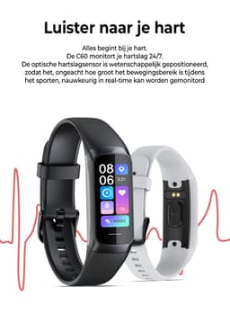 Evy24 Activity Tracker Amoled - Stappenteller - Bloedruk - Hartslagmeter - Slaapmonitor - Saturatiemeter – Sporthorloge - Smartwatch - Activity Tracker - Rosé — thumbnail 4