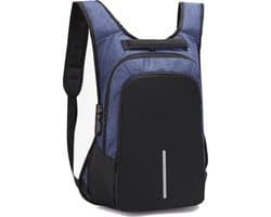 Multifunctionele Anti Diefstal rugzak - Unisex Schooltas met Nummerslot -  Met USB Aansluiting en Laptop vak - Laptoptas/Schooltas/Backpack - Bag-110 Blauw