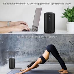 Wuff Speakers - Draadloze Bluetooth Speaker Met Powerbank Functie - 12 uur Batterij - Waterproof - Indoor & Outdoor - Zwart — thumbnail 5