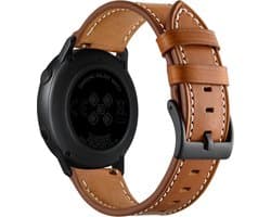 YONO Leer Bandje 20mm - geschikt voor Samsung Galaxy Watch 7/6/5/Classic - Garmin Vivoactive 6/5 - Huawei Smartwatch - Bruin