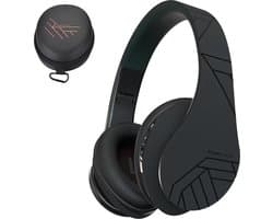 PowerLocus P2 - Draadloze Over-Ear Koptelefoon Inklapbaar - Bluetooth Hoofdtelefoon - Met microfoon – Headphone - Micro SD mode – Incl. Carry Case - Zwart