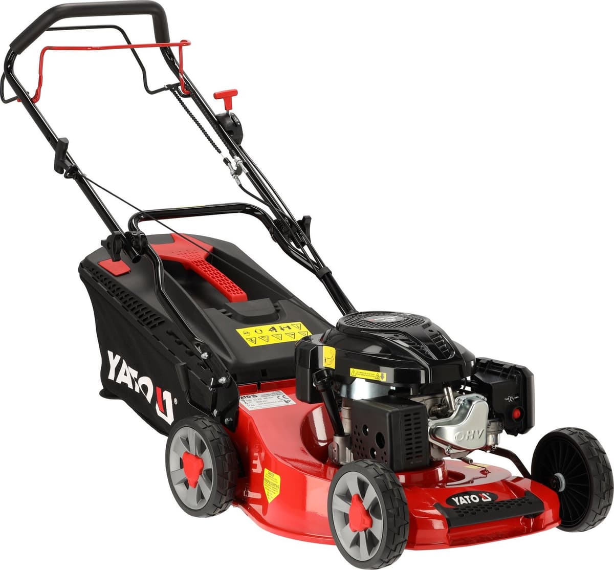 YATO YT-85507 Zelftrekkende Benzine Grasmaaier 48 cm - Loncin 196 cc (3.5 kW / 4.76 PK) - Met Aluminium Maaidek & Mulching - 55L Opvangzak - 8 Maaihoogtes - Verstelbare Handgreep — afbeelding 1