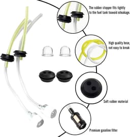 SnelShoppen - Universele Grasmaaier Brandstofslangen Set, 3 Brandstofklemmen, Carburetor Filter Set voor Grasmaaier en Kettingzaag, 3mm, 2mm, Duurzaam — thumbnail 3