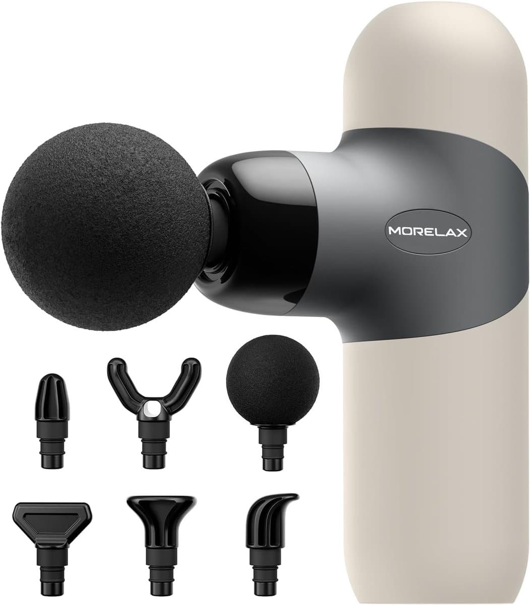 SnelShoppen - Mini Massage Gun - Draagbare Diepe Weefsel Percussie Spier Massager - Elektrische Sport Massager met 6 Massagekoppen en 4 Snelheden - Id — afbeelding 1