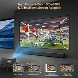 Beamer Android Versie - 200 W Vermogen - 1920 x 1080 Resolutie - LCD - Wit - Voor Thuis En Zakelijk — thumbnail 3