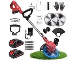DailySupplies® Grasmaaier Elektrisch - Grastrimmers met Accu - Rood