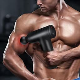 Massagepistool - Apparaat voor spierherstel - Ontspanning na het sporten - 6 snelheden tot 3500 tpm - 1200 mAh accu - Zwart — thumbnail 3