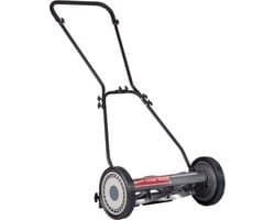 Duwmaaier-grasmaaier - Handmatige grasmaaier - Voor gazononderhoud - 5 bladen - 18 inch - Grijs