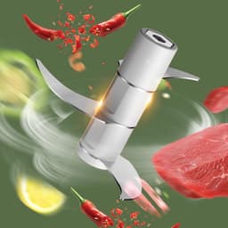 Mini-hakmolen - elektrisch - draagbaar - oplaadbaar via USB - 250 ml - voor het hakken van knoflook - chili - uien - vlees — thumbnail 3