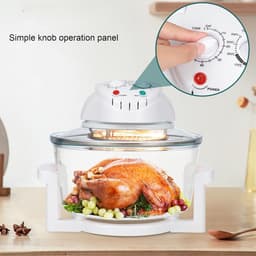 Luchtfriteuse, 360 Graden Zichtbare Olievrije Voedselfriteuse, 12 Liter Elektrische Friteuse met Ontdooifunctie, 1200-1400 W, 65-250 ℃ Temperatuur, 60 Minuten Timer, — thumbnail 2