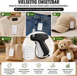 ilauke Clothing Tagging Gun, Tag Gun for Clothing, Standard Kimble Gun with 2000 Plastic Tag Fasteners & 5 Replacement - ShopVlot — thumbnail 3