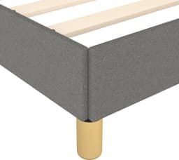 Bedframe, donkergrijs, 160 x 200 cm, stoffen bedframe voor slaapkamer, familiebed, hotel, logeerkamer — thumbnail 2