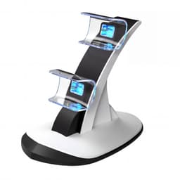 YONO Controller Oplaadstation geschikt voor PlayStation 5 - PS5 DualSense Controllers - Dual Oplader - Charging Dock - Wit - Staand — thumbnail 1