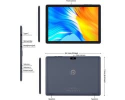 Android Tablet 10,1 Inch - 64 GB Opslag - Quad Core Processor - IPS Scherm - WiFi Verbinding - GPS Navigatie