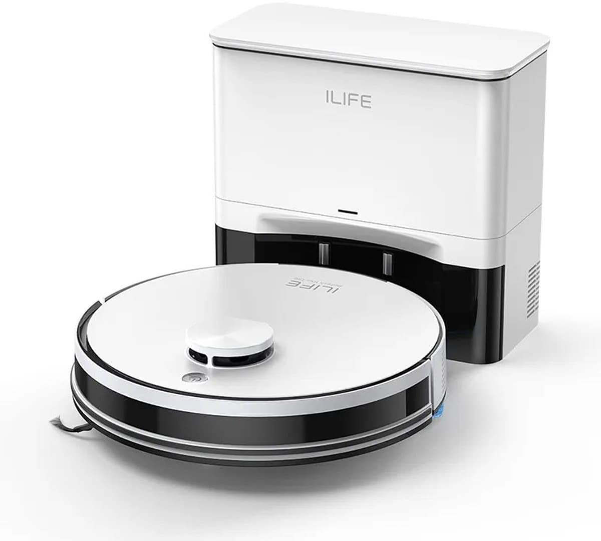 ILIFE - A30 Pro Robotstofzuiger - Dweilfunctie – Automatisch Leegstation - Lasernavigatie - Appbediening – Wit — afbeelding 1