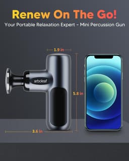 Massage Gun met Warmtefunctie, 4 Massagekoppen, 5 Snelheden, Stil en Oplaadbaar via USB-C, 3200 RPM — thumbnail 2