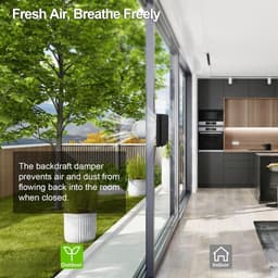 Badkamer Afzuigventilator - Ventilatie Fan - Lucht Verfrissen - Stil en Krachtig - 100mm Kanaal - Zwart — thumbnail 3