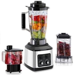 Multifunctionele Keukenmachine – Blender – Food Processor – Sapmaker – IJscrusher – Grote Inhoud 3L+1,5L+0,5L – Krachtige 9500W Motor – Stille Frequentie Technologie — thumbnail 2