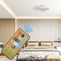 Afstandsbediening voor plafondventilator - Ventilatorbediening - Meer bedieningsgemak - Draadloos - 8 x 4 x 1 cm - Wit — thumbnail 2