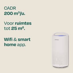 VONROC Luchtreiniger – 3-traps filter met HEPA – CADR 200 m³/u – wifi & app-bediening – voor ruimtes tot 25 m² – Beige — thumbnail 3