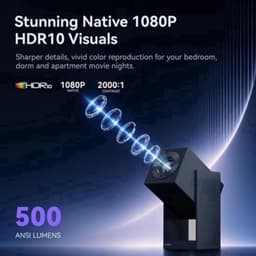 Beamer Draagbaar - 500 ANSI Lumen - 1080P Full HD Resolutie - LCD - Voor Thuisbioscoop En Outdoor — thumbnail 4