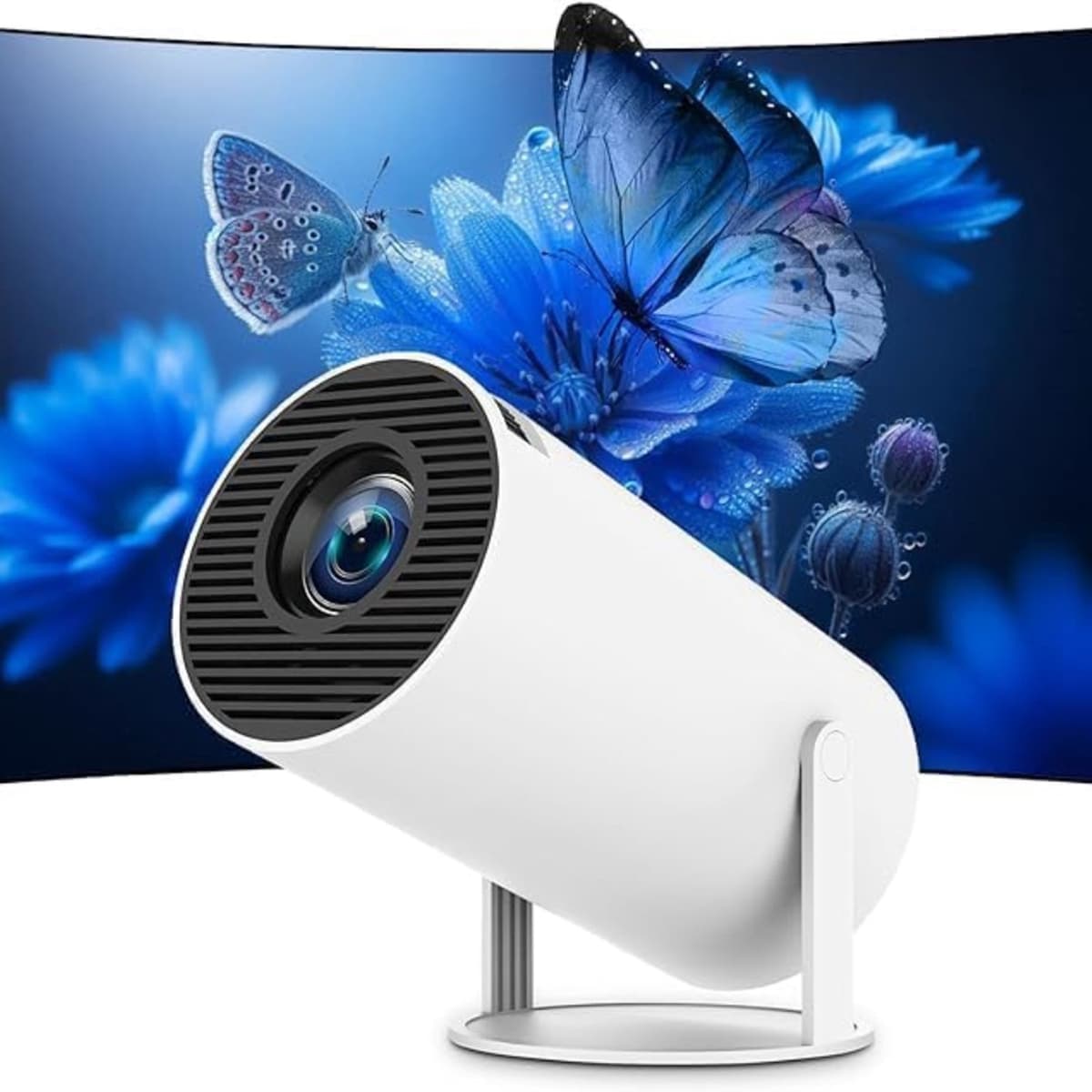 Levo® Draagbare beamer - Beamer - Projector - Mini Beamer - Wit - 19cm x 16cm x 11cm — afbeelding 1