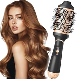 Haardrogerborstel, 1000 W, 4-in-1 negatieve ionen, heteluchtborstel, 3 temperaturen en 2 debietniveaus, keramische kop, kabel 360 graden, snelle kapsels, geen krullen, stralend volume — thumbnail 1