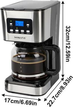 Programmeerbaar Koffiezetapparaat - Druppelkoffiezetapparaten - Normaal En Sterk Brouwmodel - Automatische Uitschakeling — thumbnail 5