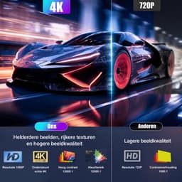 Digisand® X3 Mini Beamer Smart Projector –4K Draagbare Beamers-Native Full HD - 350 ANSI 13000 Lumen Home Cinema- Laserprojector Thuisbioscoop- Auto Keystone- iOS&Android 14-WiFi & Bluetooth — thumbnail 2