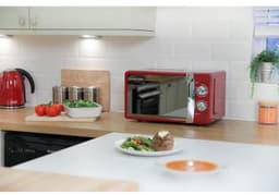 magnetron - solo-magnetron - voor het opwarmen van maaltijden - compact model - 17 liter - rood — thumbnail 3