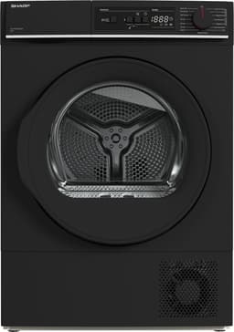 Sharp KDNHA8S6GBCCB- warmtepomp droger – 8 KG – energie label C – 15 programma’s – LED trommelverlichting – mat zwart — thumbnail 1