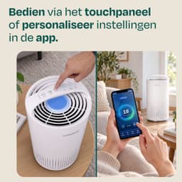 VONROC Luchtreiniger – 3-traps filter met HEPA – CADR 200 m³/u – wifi & app-bediening – voor ruimtes tot 25 m² – Wit — thumbnail 5