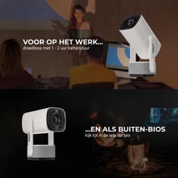 Mini Beamer Draadloos - 360 ANSI Lumen Full HD - LED - Android 11.0 Smart TV - Compact Draagbaar - Thuisbioscoop — thumbnail 5