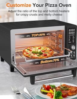 Airfryer-convectieoven - Mini-oven en broodroosteroven - Snel en gelijkmatig koken - 12-in-1 functies - 21 QT - Zwart — thumbnail 3