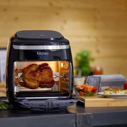 Airfryer zonder olie - XXL-heteluchtfriteuse - Koken met minder vet - Capaciteit 11L - 2000 Watt - Zwart — thumbnail 2