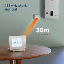 Slimme thermostaat voor vloerverwarming op waterbasis en gasboiler, RF & WiFi, draadloos, programmeerbare kamerthermostaat, compatibel met -app en spraakbesturing — thumbnail 5