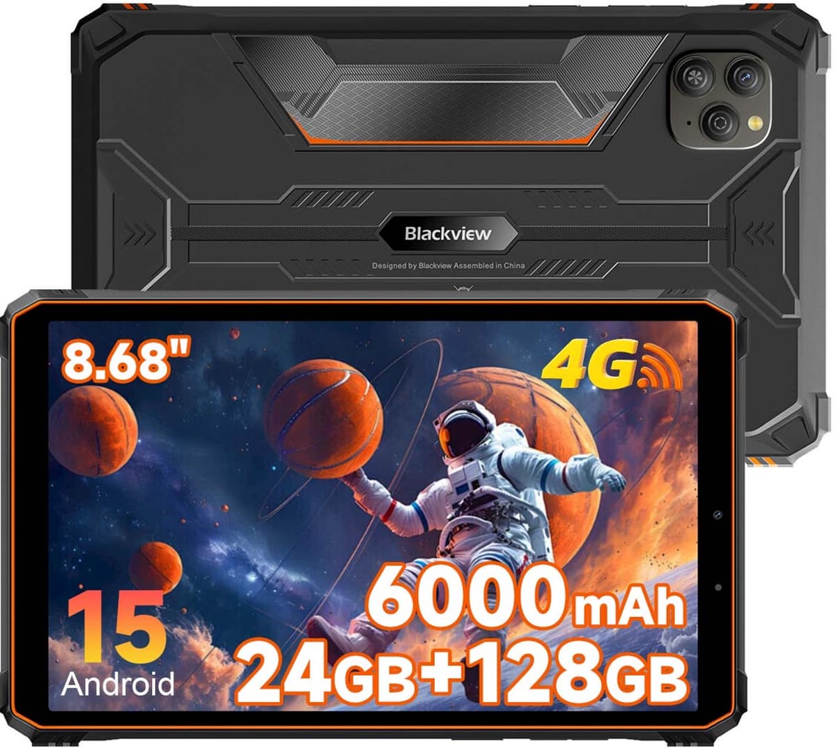 Tablet Blackview Active 5 Tablet 24GB(8+16) RAM 128GB ROM Oranje — afbeelding 1