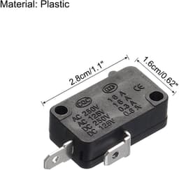 Magnetron Oven Deurschakelaar - Microschakelaar Vervangingsonderdelen 16A Pack van 2 — thumbnail 2