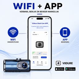 Hayris Dashcam voor en Achter - 4K Dual Lens - Nachtzien - ADAS - WiFi - GPS - G-Sensor - IPS Scherm — thumbnail 2