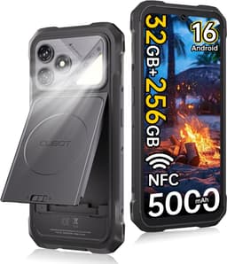 CUBOT Kingkong Dura - Robuuste Smartphone met Verwisselbare Batterij - 2 Stuks Inbegrepen - 6,88" 120 Hz - 32GB RAM - 256GB ROM - 5000mAh - IP68/IP69K - Android 16 - NFC - GPS - Zwart — thumbnail 1