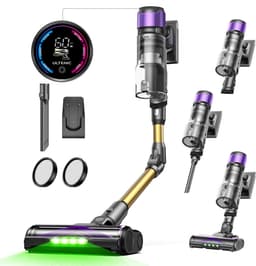 Ultenic U20 draadloze steelstofzuiger, 55.000 Pa zuigkracht, 1,5 liter stofreservoir, 60 minuten gebruiksduur, 65 cm buigbare steel, 7-traps filtratie, dynamisch interactief display — thumbnail 1
