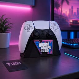 T3D GTA 6 Controller standaard - Geschikt voor PS5 DualSense – ps5 controller Standaard – Zwart — thumbnail 4