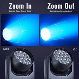 19x25W Moving Head LED Lamp – DJ Licht – Stage Light – RGBW Spot – DMX Verlichting – 540° Beweging – Instelbare Zoom 7°-60° — thumbnail 2