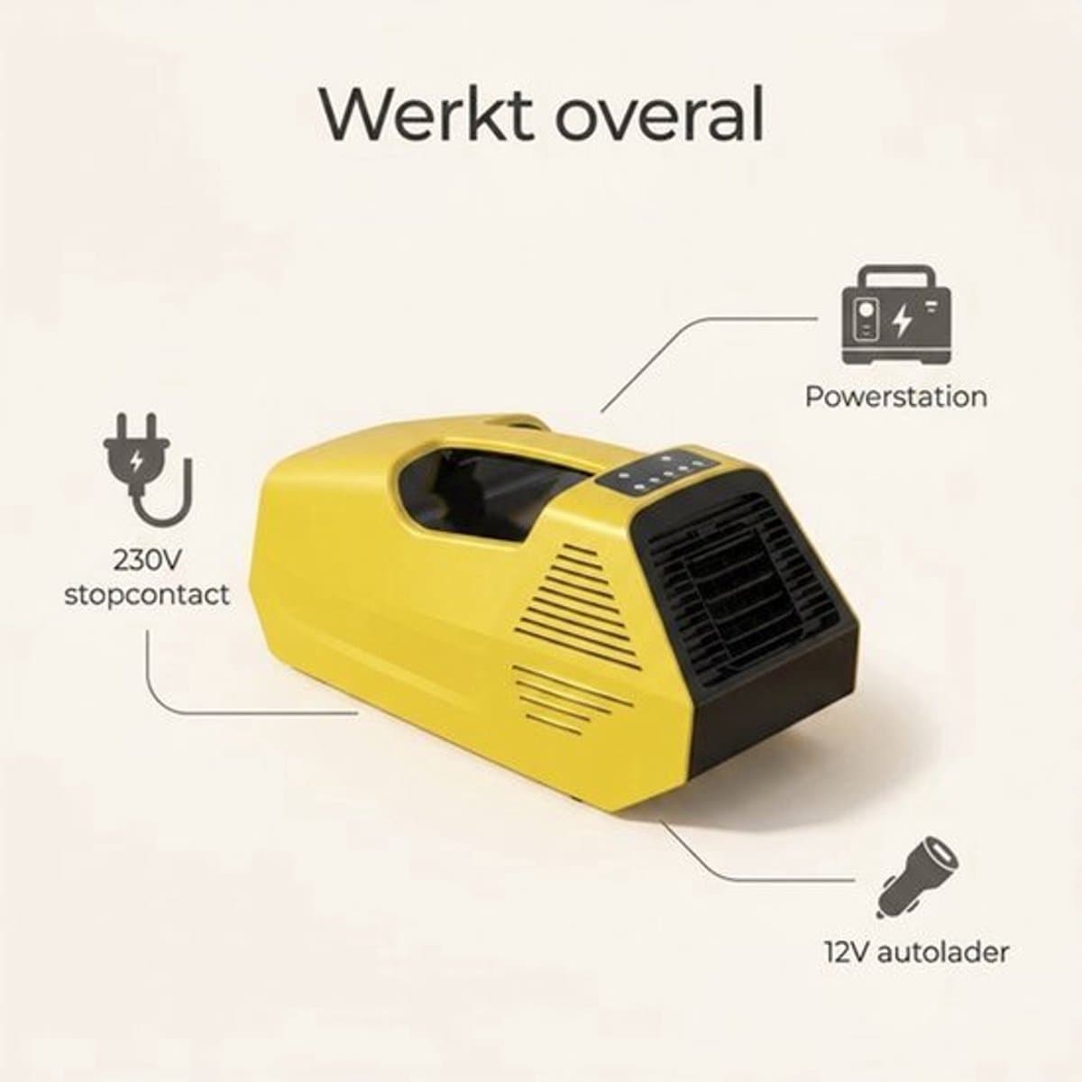 Mobiele Airconditioner – Draagbare Airco – Outdoor Koeling – Compacte Klimaatbeheersing – Lichtgewicht 6,5 Kg – 2380 BTU - 43 dB Geluid – Meerdere Modi — afbeelding 1