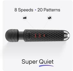 Wandmassageapparaat siliconen draadloos USB oplaadbaar waterdicht met 20 standen en 8 snelheden zwart — thumbnail 4