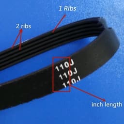 Aandrijfriem Grasmaaier - Vervangingsriem Rubber - Tuinonderhoud - Hitte en Oliebestendig - 1752 mm - Zwart — thumbnail 3