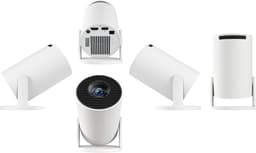 beamer 4K, 1080p FHD mini-beamer, compatibel met Android en Netflix, WiFi 6, BT 5.0, 180°-rotatie, projector met automatische trapeziumcorrectie. — thumbnail 3