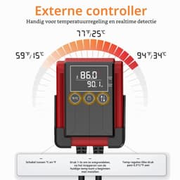 Aquariumverwarming, 100 W, PTC-verwarmingselement met thermostaat, instelbare temperatuur, aquariumverwarming met externe led-controller, display, aquariumverwarming voor 30-100 l — thumbnail 2