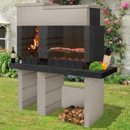 Sarom Fuoco - Betonnen barbecue - San Pedro - Houtskool en hout - 160 x 51.5 x 172,2 cm — thumbnail 2