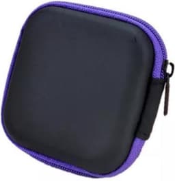 Oortjes opberg hoesje - Case - Etui - Organizer - Voor oordopjes en laadkabels - USB - Paars — thumbnail 1